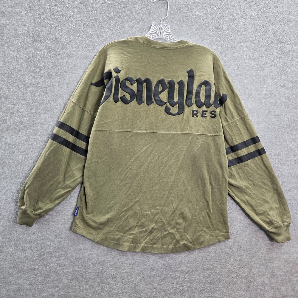 Disney Women Top Small Green Spirit Jersey Shirt Disneyland Resort Long Sleeve - Picture 7 of 9